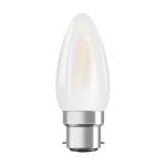 Ledvance Classic Performance LED Glühbirne B22d Kerze Fadenlampe Matt 4W 470lm - 827 Extra Warmweiß | Ersatz für 40W