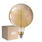 Mehrfachpackung 4x Philips Classic LED Globe E27 200mm Fadenlampe Gold 7W 470lm - 818 Extra Warmweiß | Dimmbar - Ersatz Für 40W