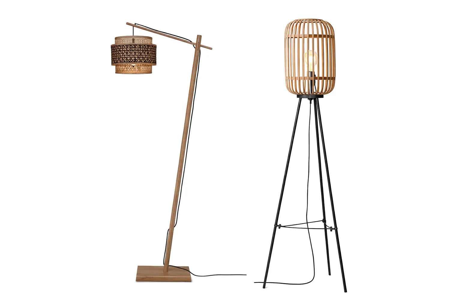 Lampadaires bambou