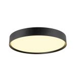 SLV Decona 42 Plafonnier Aluminium Noir Ronde 23W 2680lm - 930-940 CCT | IP44 - Meilleur Rendu De Couleur - Dimmable 