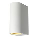 D'Lite Applique Murale Vossem Long Aluminium Blanc Up & Down| IP54 - Convient Pour 2x GU10