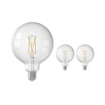 Lot 3x Calex Smart Tuya Wifi E27 Globe Filament 7.5W 1055lm - 818-830 Accordable Blanc | Dimmable - Remplacement 75W 