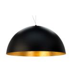 Eglo Suspension Luminaire Gaeta 1 Échantillon Noir Dorée | IP20 - Convient pour 1x E27 
