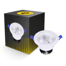 Bright Choice Spot Encastrable LED Ronde Inclinable 12W 960lm 60D - 930 Blanc Chaud | 110mm - Diamètre 90mm - UGR <19