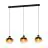 Eglo Suspension Luminaire Oilella Échantillon Noir Dorée | IP20 - Convient pour 3x E27 