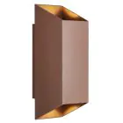 Nordlux Nico Applique Murale Aluminium Rouille Up & Down | IP54 - Convient pour 2x GU10