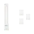 Lot 10x Ledvance Dulux-L LED 8W - 830 Blanc Chaud | 4 Broches - Remplacement 18W